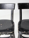 vintage black bar stools pair