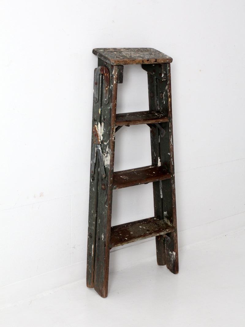 vintage painted wood ladder