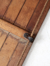 mid-century wooden toboggan