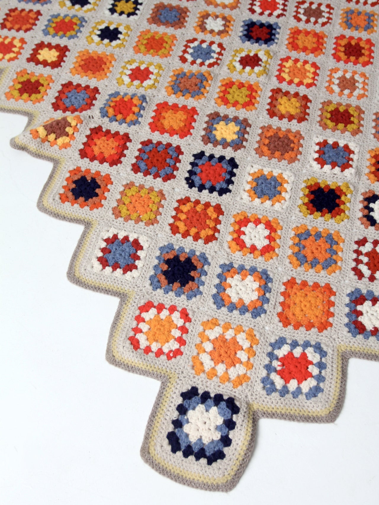 vintage crotchet granny square quilt