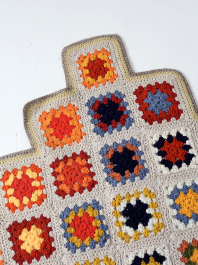 vintage crotchet granny square quilt