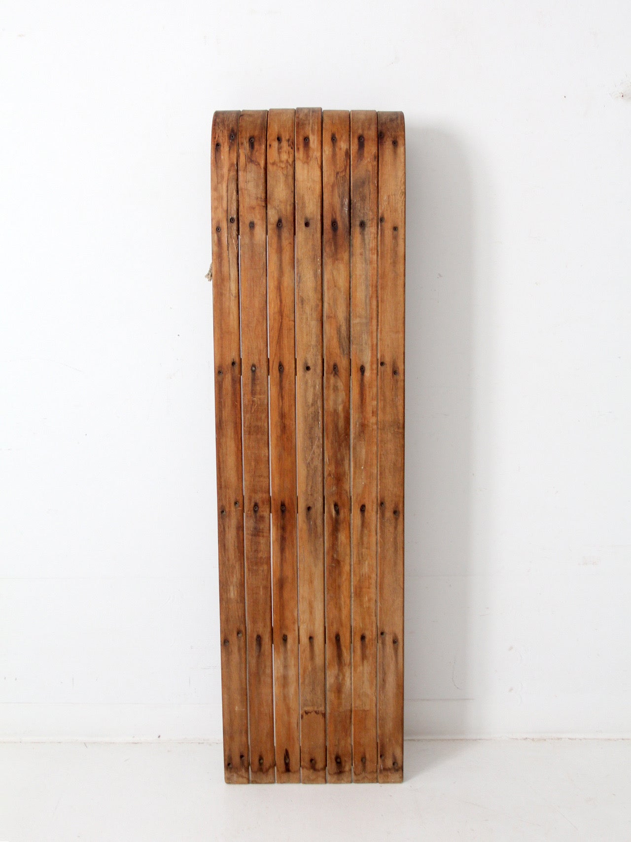 mid-century wooden toboggan