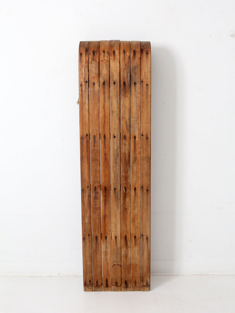 mid-century wooden toboggan