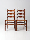 antique ladder back rush seat chairs