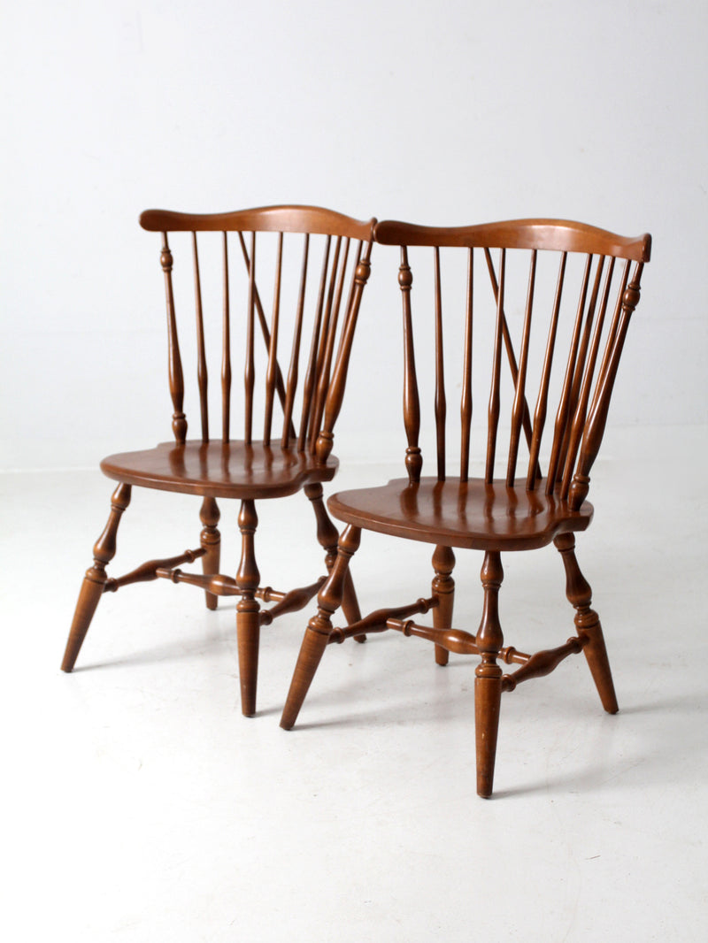 vintage Ethan Allen Windsor chairs pair