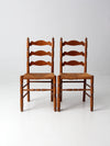 antique ladder back rush seat chairs