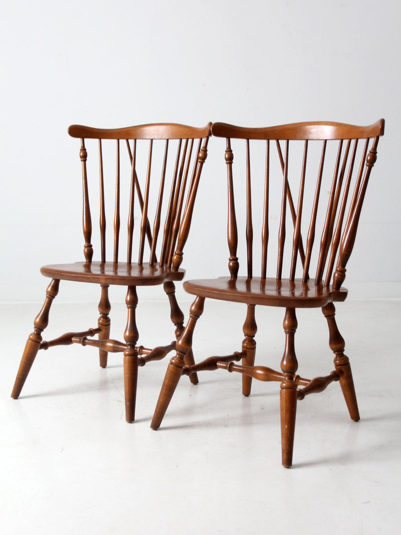 vintage Ethan Allen Windsor chairs pair