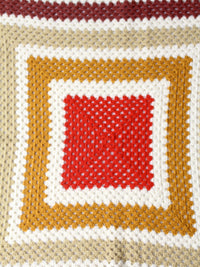 vintage crotchet granny square afghan quilt