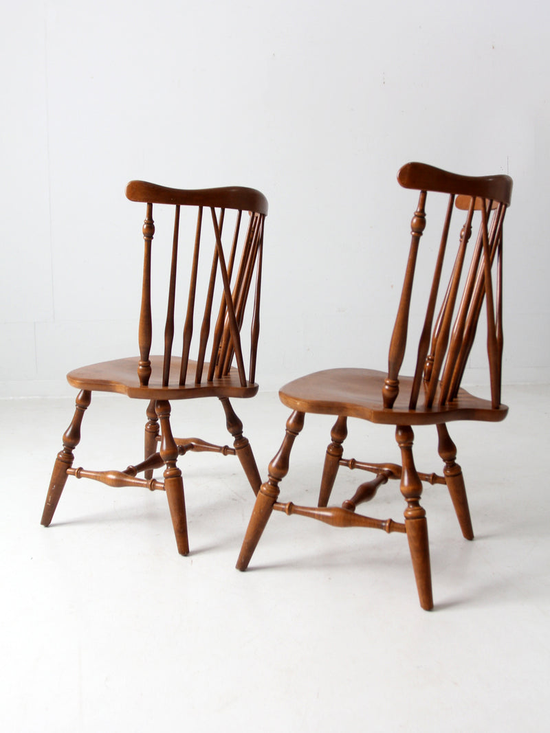 vintage Ethan Allen Windsor chairs pair