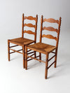 antique ladder back rush seat chairs