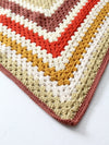 vintage crotchet granny square afghan quilt