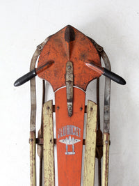 mid-century Red Rocket sled