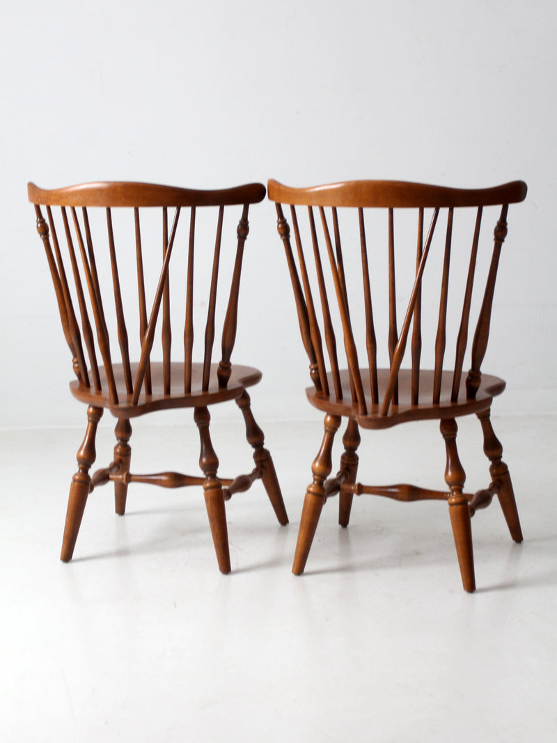 vintage Ethan Allen Windsor chairs pair