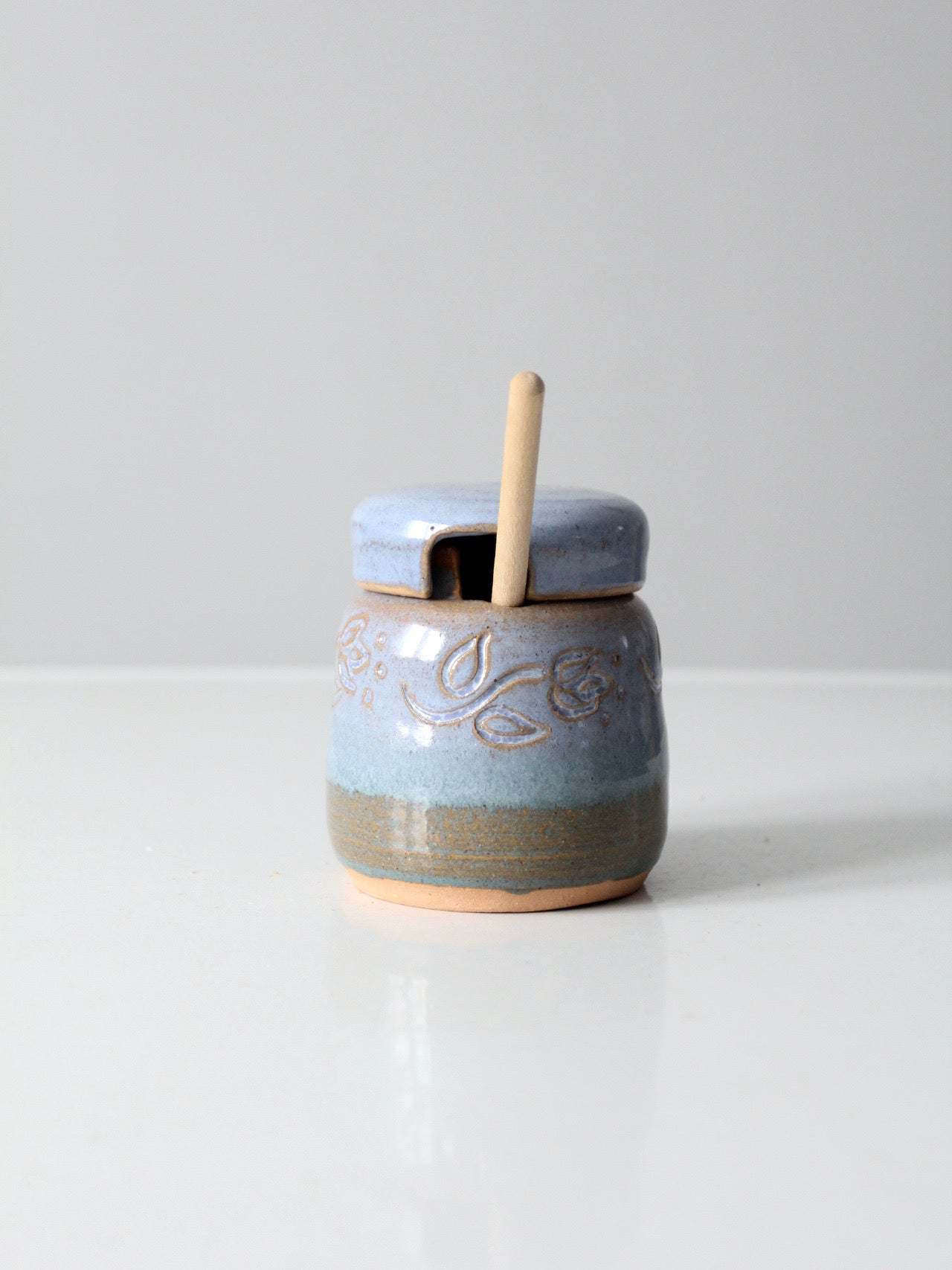 vintage studio pottery honey pot