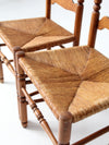 antique ladder back rush seat chairs