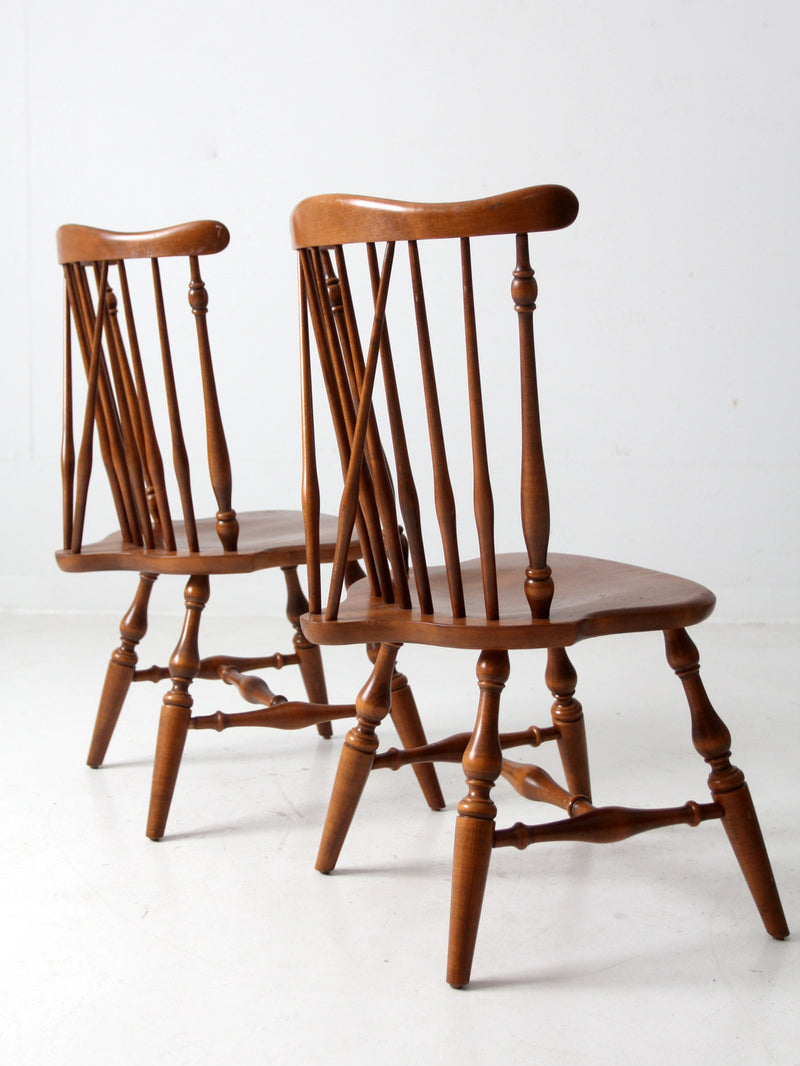 vintage Ethan Allen Windsor chairs pair