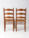 antique ladder back rush seat chairs