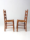antique ladder back rush seat chairs