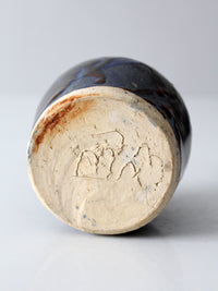vintage 1970s handmade studio pottery vase
