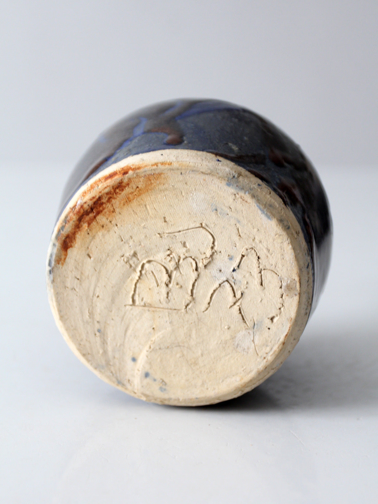 vintage 1970s handmade studio pottery vase