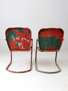 mid century patio chairs pair