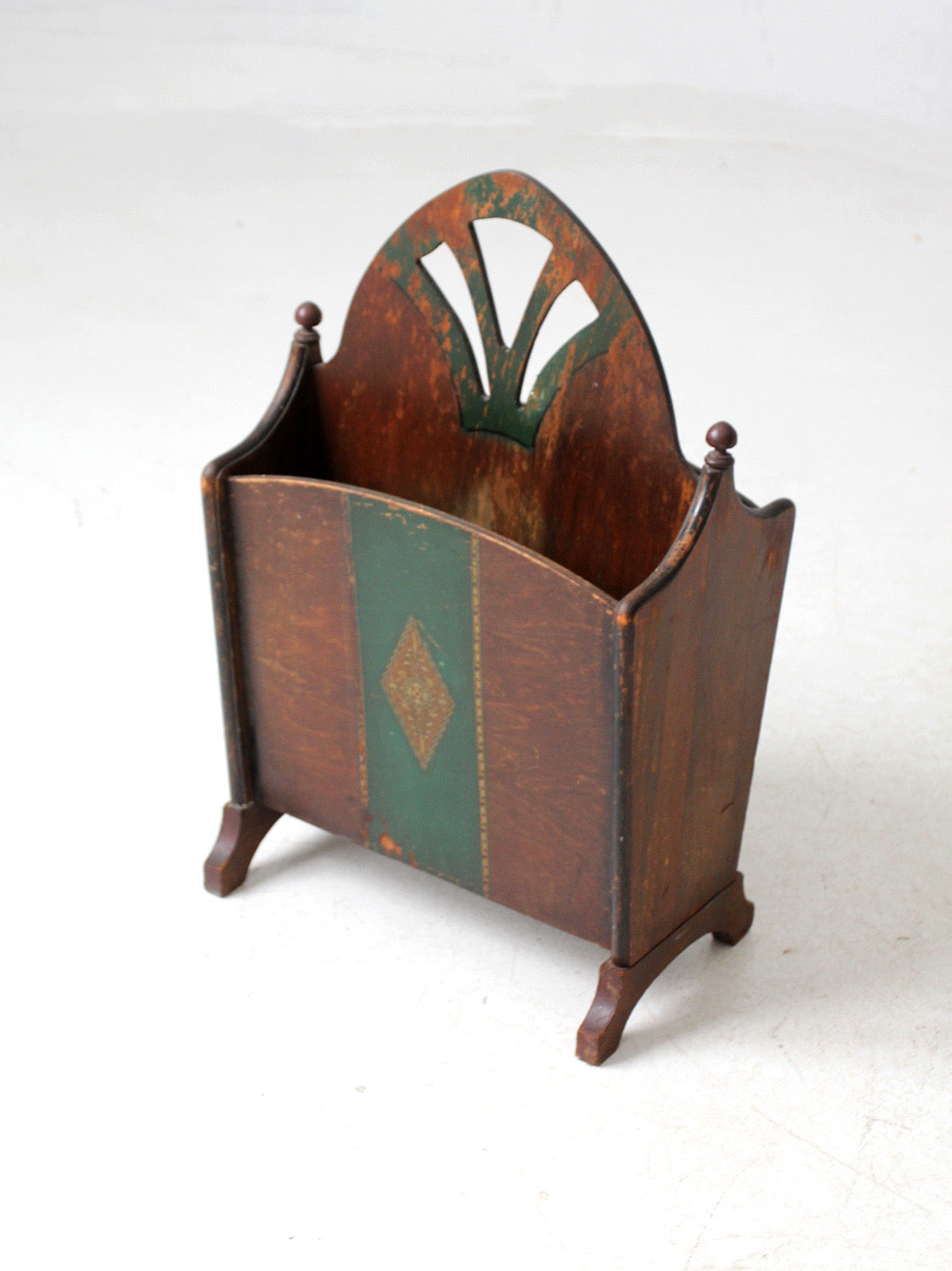 antique Art Nouveau magazine rack