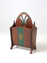 antique Art Nouveau magazine rack