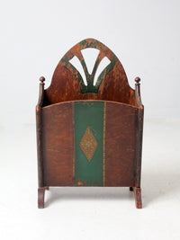 antique Art Nouveau magazine rack