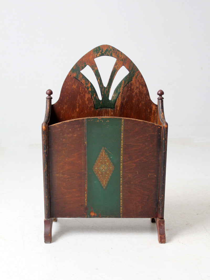 antique Art Nouveau magazine rack