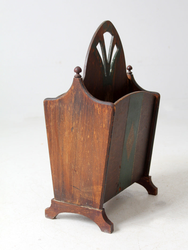 antique Art Nouveau magazine rack