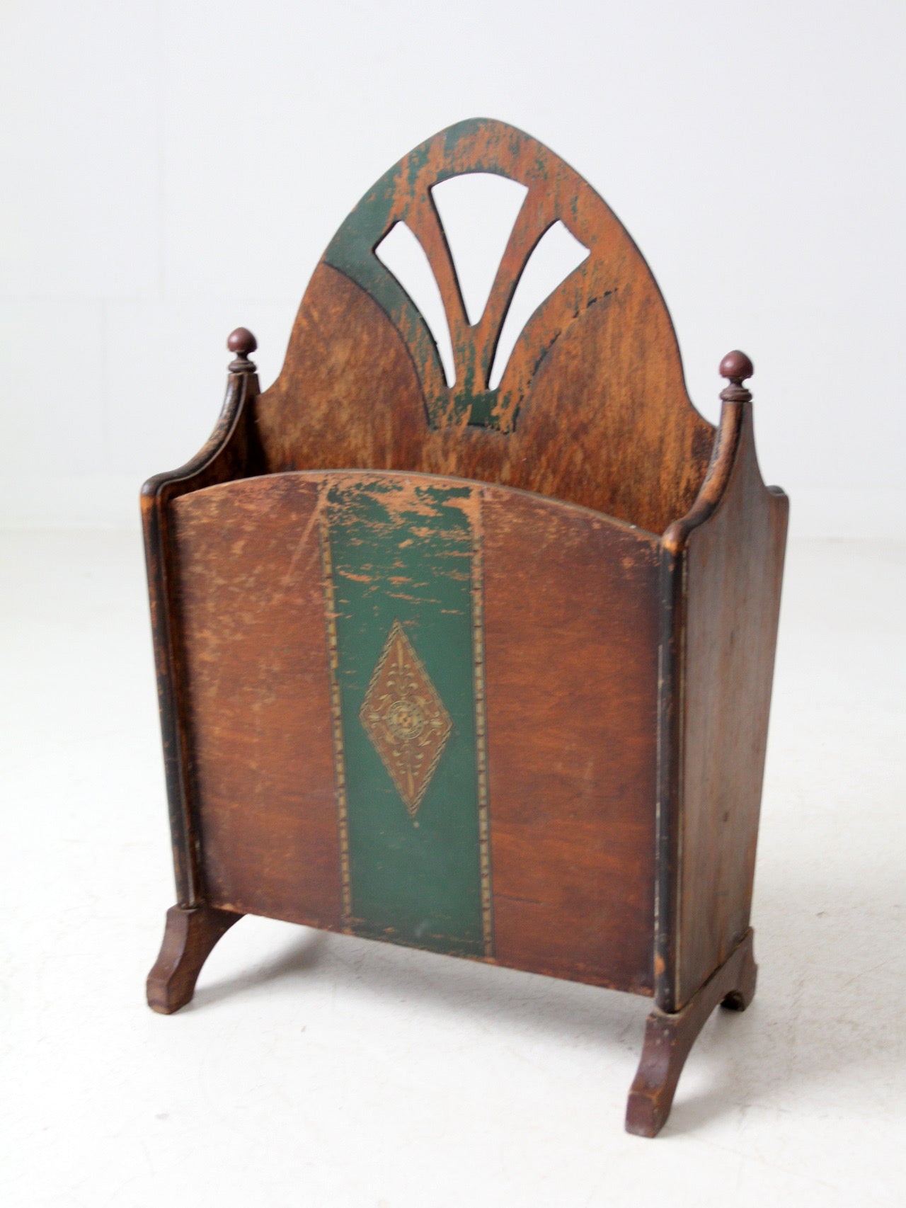 antique Art Nouveau magazine rack