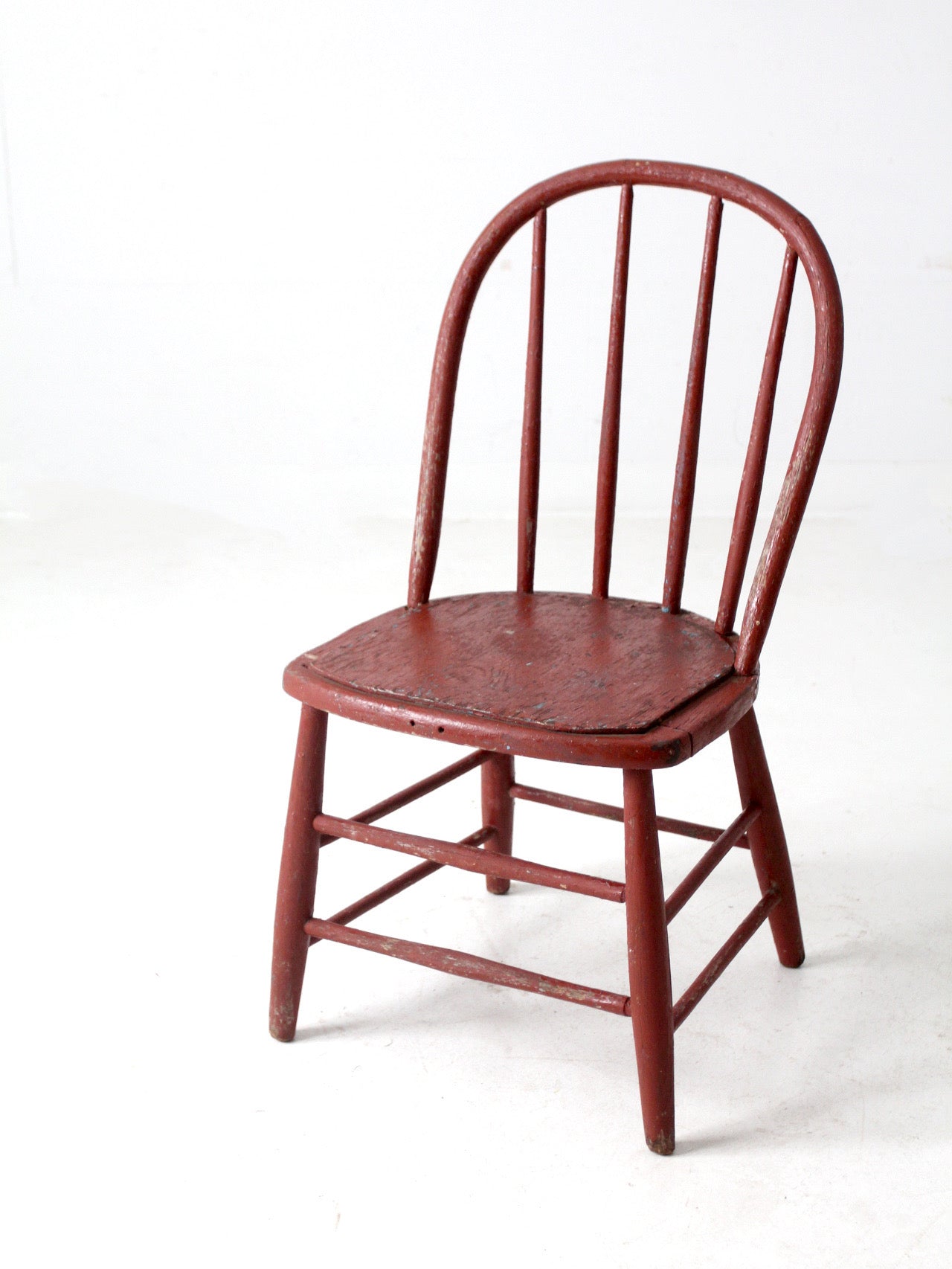 antique painted bow back spindle chair – 86 Vintage