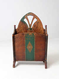 antique Art Nouveau magazine rack