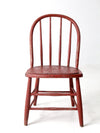 antique painted bow back spindle chair