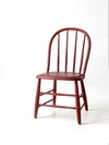antique painted bow back spindle chair