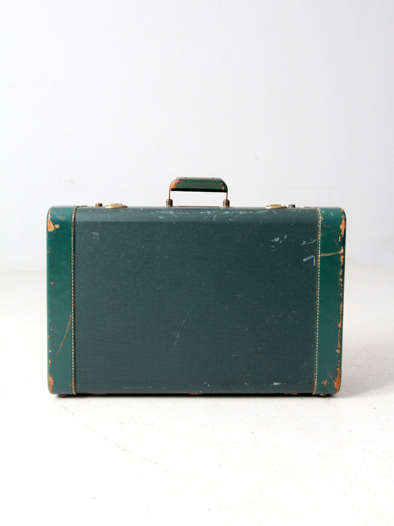 vintage green White Star luggage case