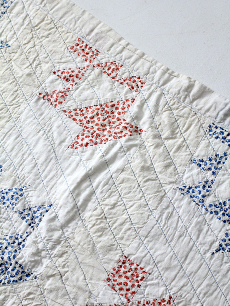 vintage hand stitched quilt 61 x 43