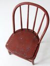 antique painted bow back spindle chair