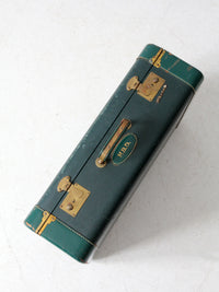 vintage green White Star luggage case