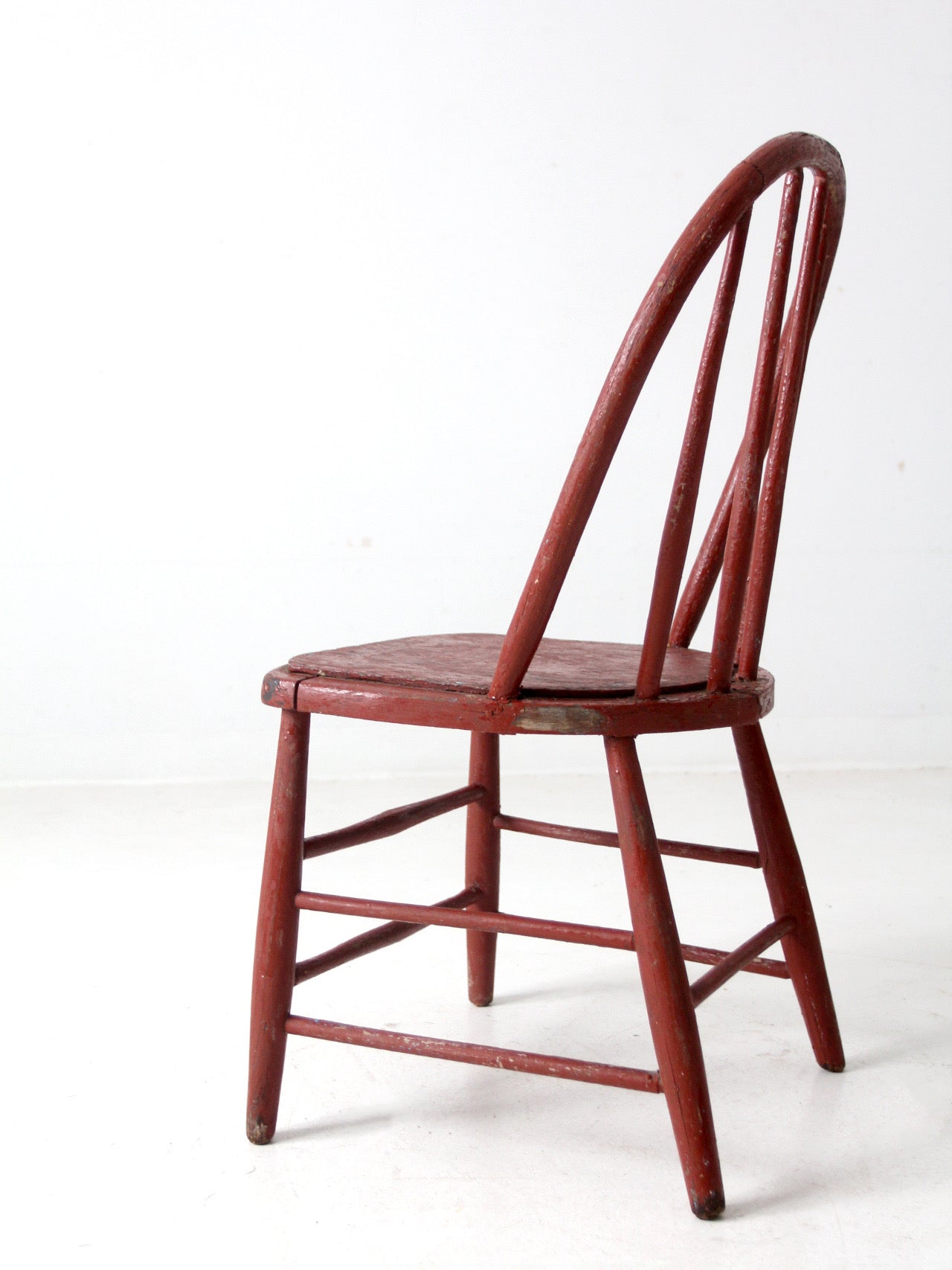 antique painted bow back spindle chair – 86 Vintage