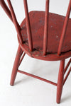 antique painted bow back spindle chair
