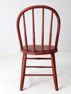 antique painted bow back spindle chair