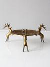mid-century brass deer stand