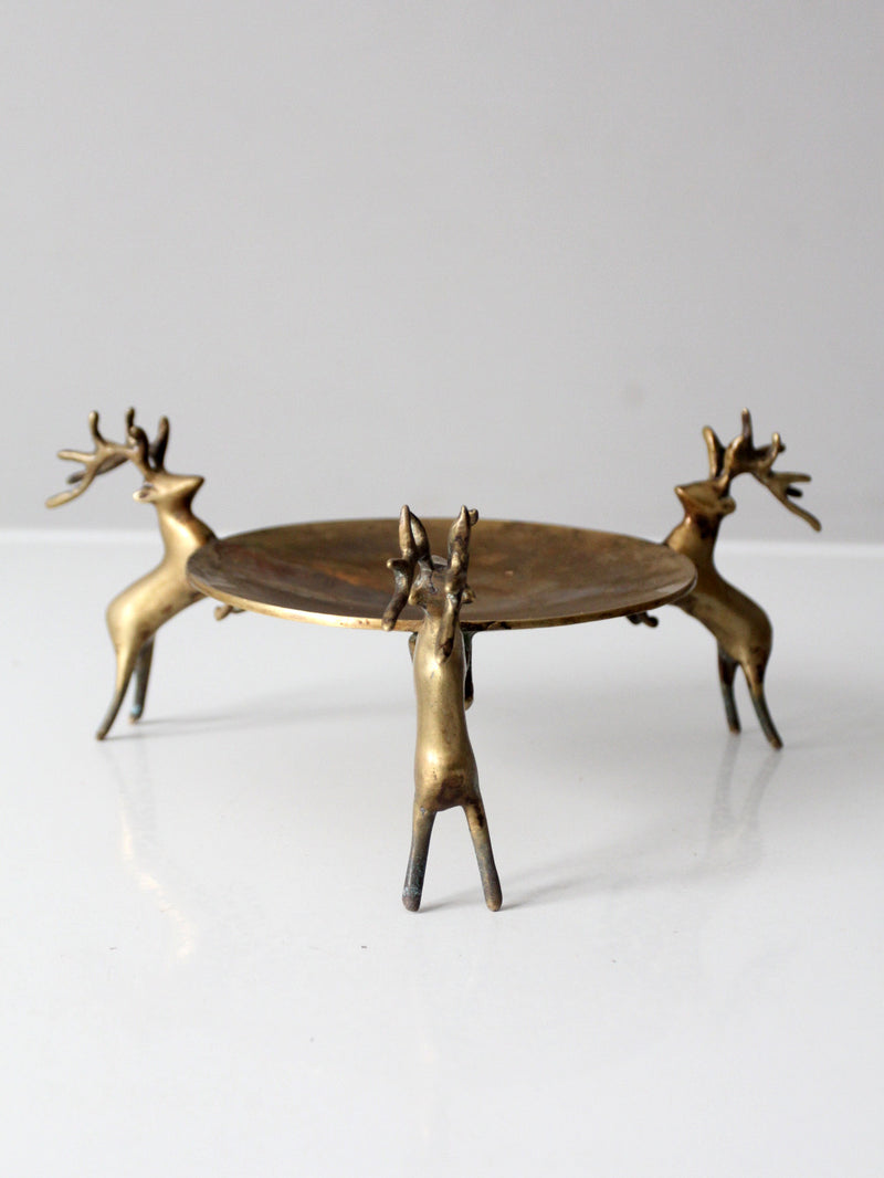 mid-century brass deer stand