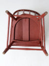 antique painted bow back spindle chair