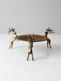 mid-century brass deer stand