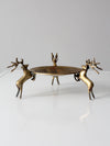 mid-century brass deer stand