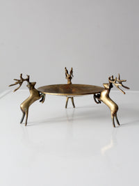 mid-century brass deer stand