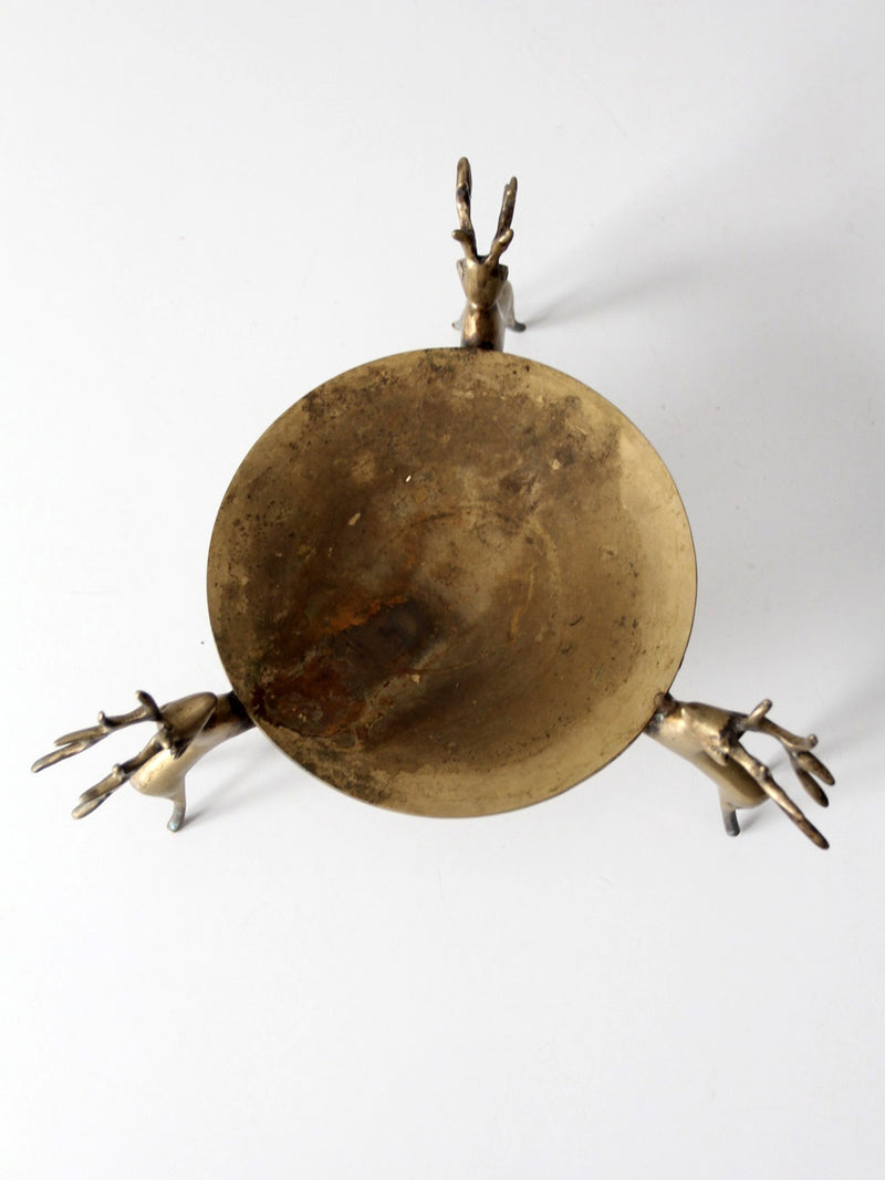 mid-century brass deer stand