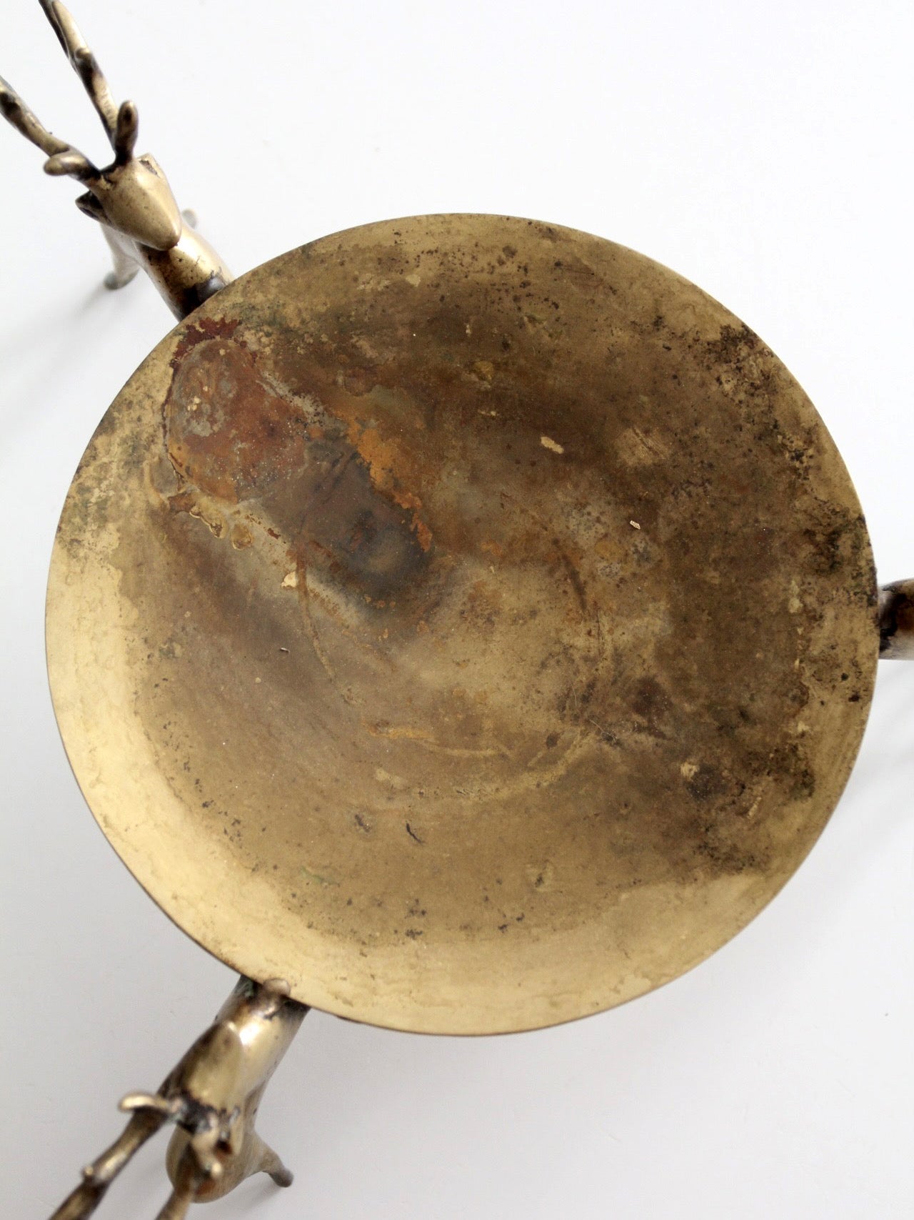 mid-century brass deer stand